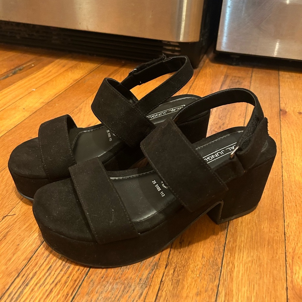 Black Chunky Platform Sandals (8)